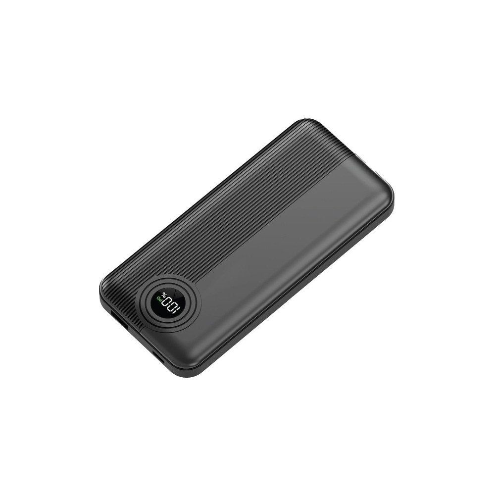 Dexim W3 Type C+Lightning Entegre Kablolu LED Göstergeli 10.000 mAh Siyah Powerbank