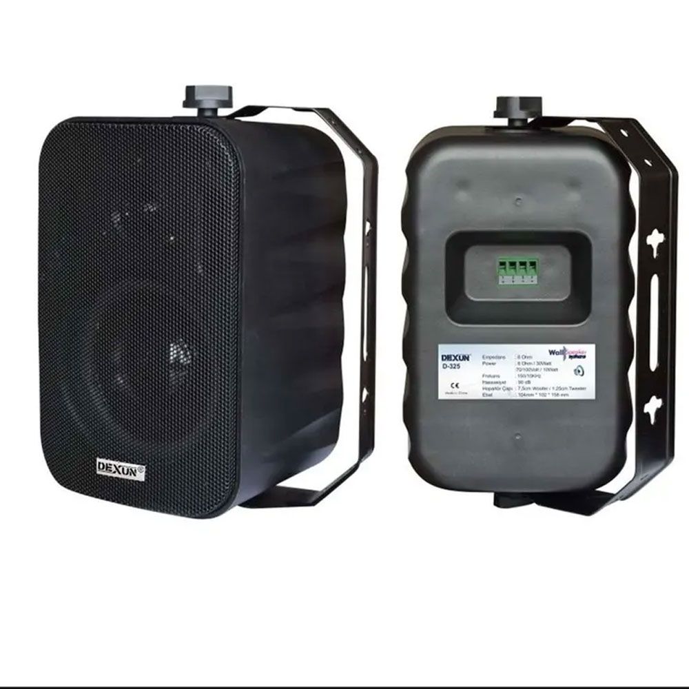 Dexun D-425 4 inç 30W Trafolu Siyah Duvar Hoparlörü