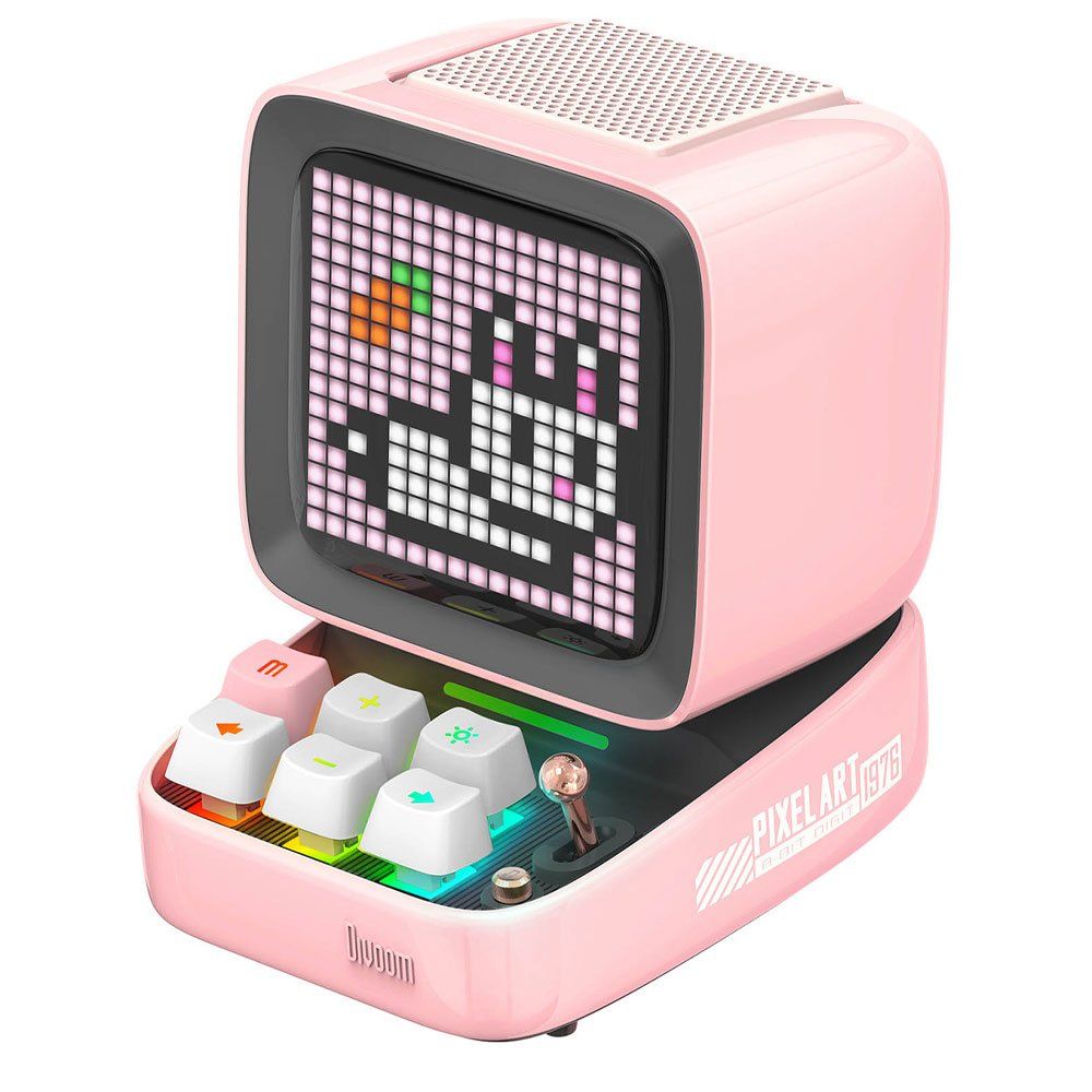 Divoom Ditoo Pro Uyarlanabilir Piksel Ekranlı Pembe Led Bluetooth Hoparlör