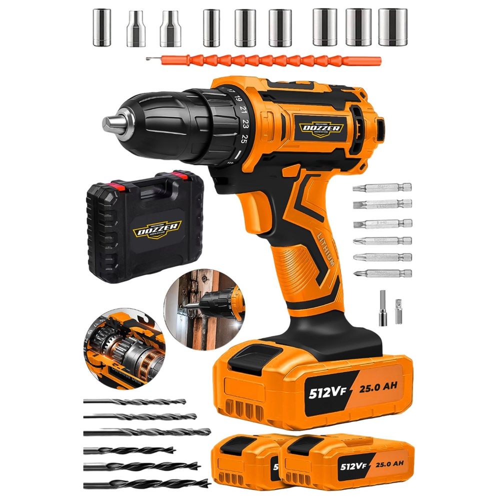 Dozzer Alman Würth-X 512 VF 25 Ah Çelik Şanjuman 27 Parça 2 Akülü