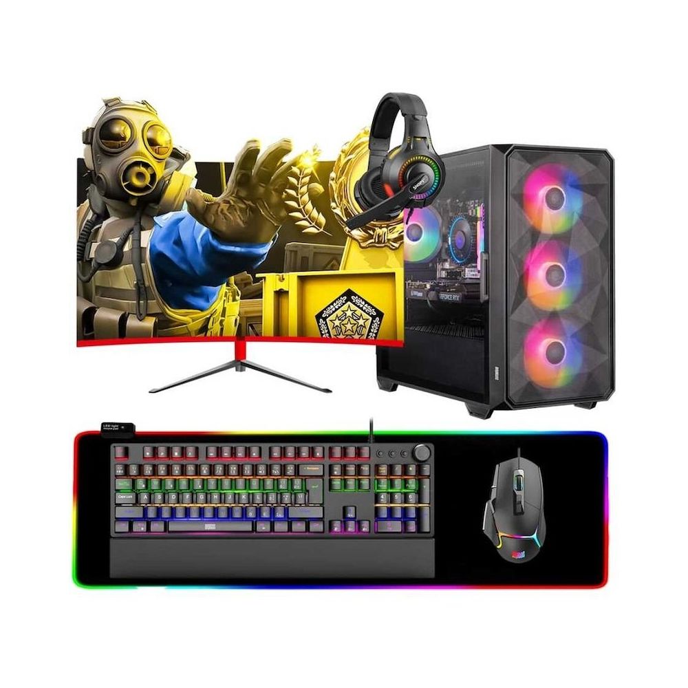Dragos DRX6880 Ryzen 7 5700X 16GB RAM 512GB SSD RTX 3050 FreeDOS 23.6 inç Monitör Oyun Bilgisayarı