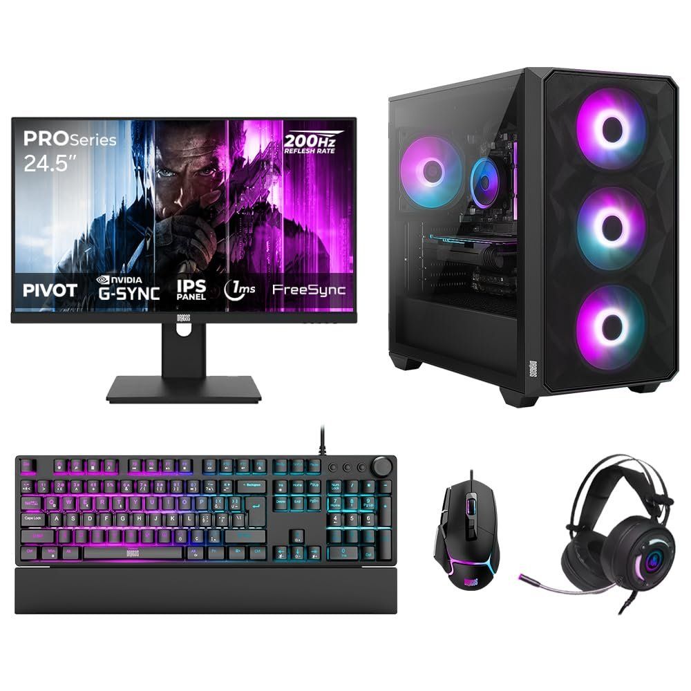 Dragos DRX7621 Ryzen 5 5600 32GB RAM 1TB SSD 8GB RTX 5060 FreeDOS 24.5 inç Monitör Oyun Bilgisayarı