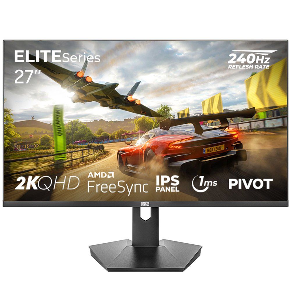 Dragos ELITESeries E270QHD240 240Hz 1ms Pivot Oyuncu Monitörü