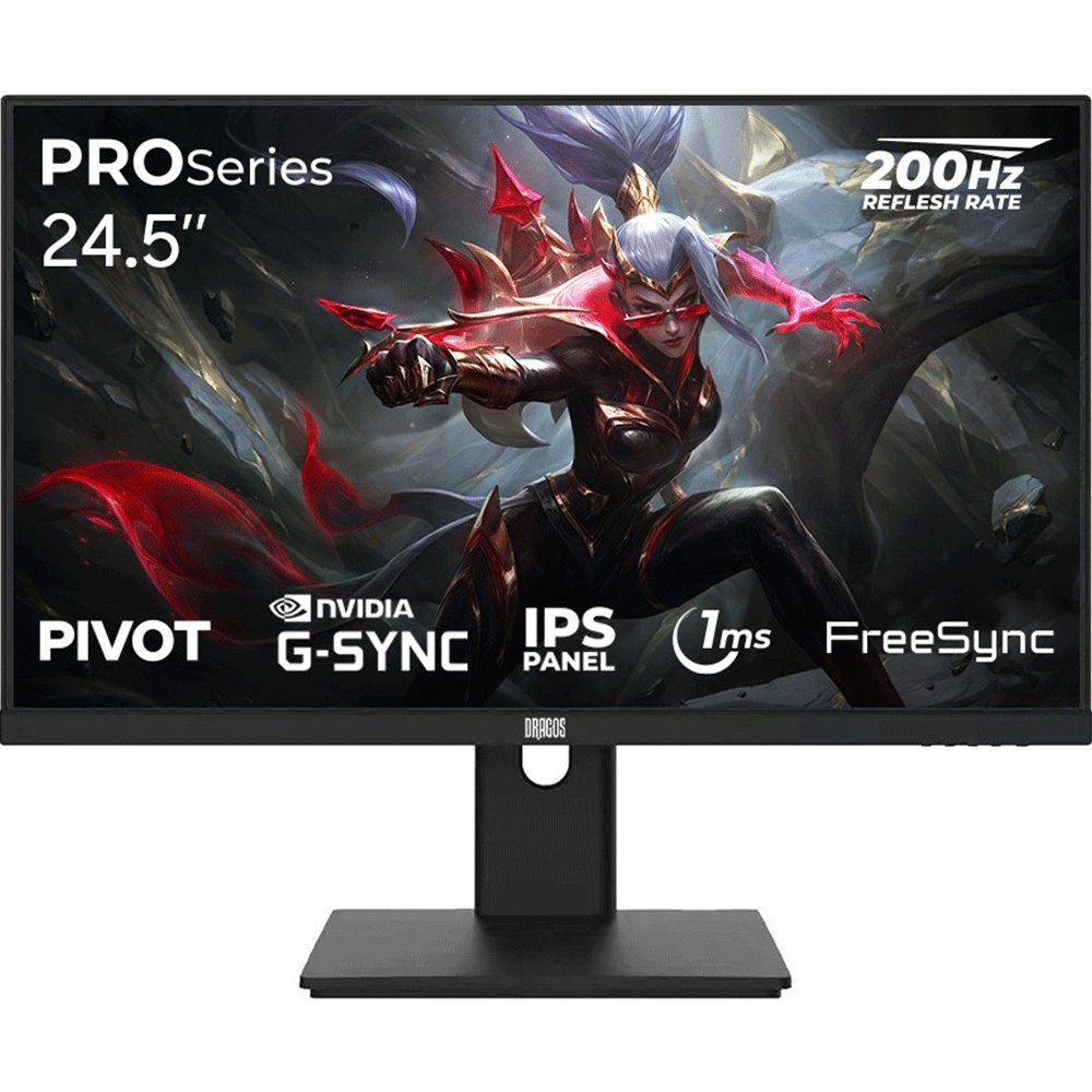 Dragos PROSeries P245FHD200 200Hz 1ms Pivot Oyuncu Monitörü