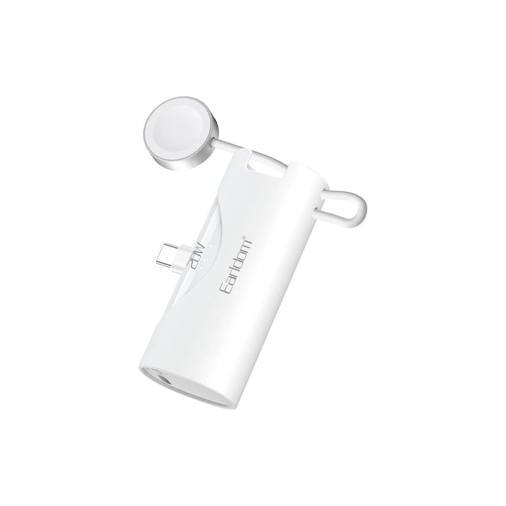 Earldom PD46 5.000 mAh Type-C 20 W Hızlı Şarj Mini Beyaz Powerbank