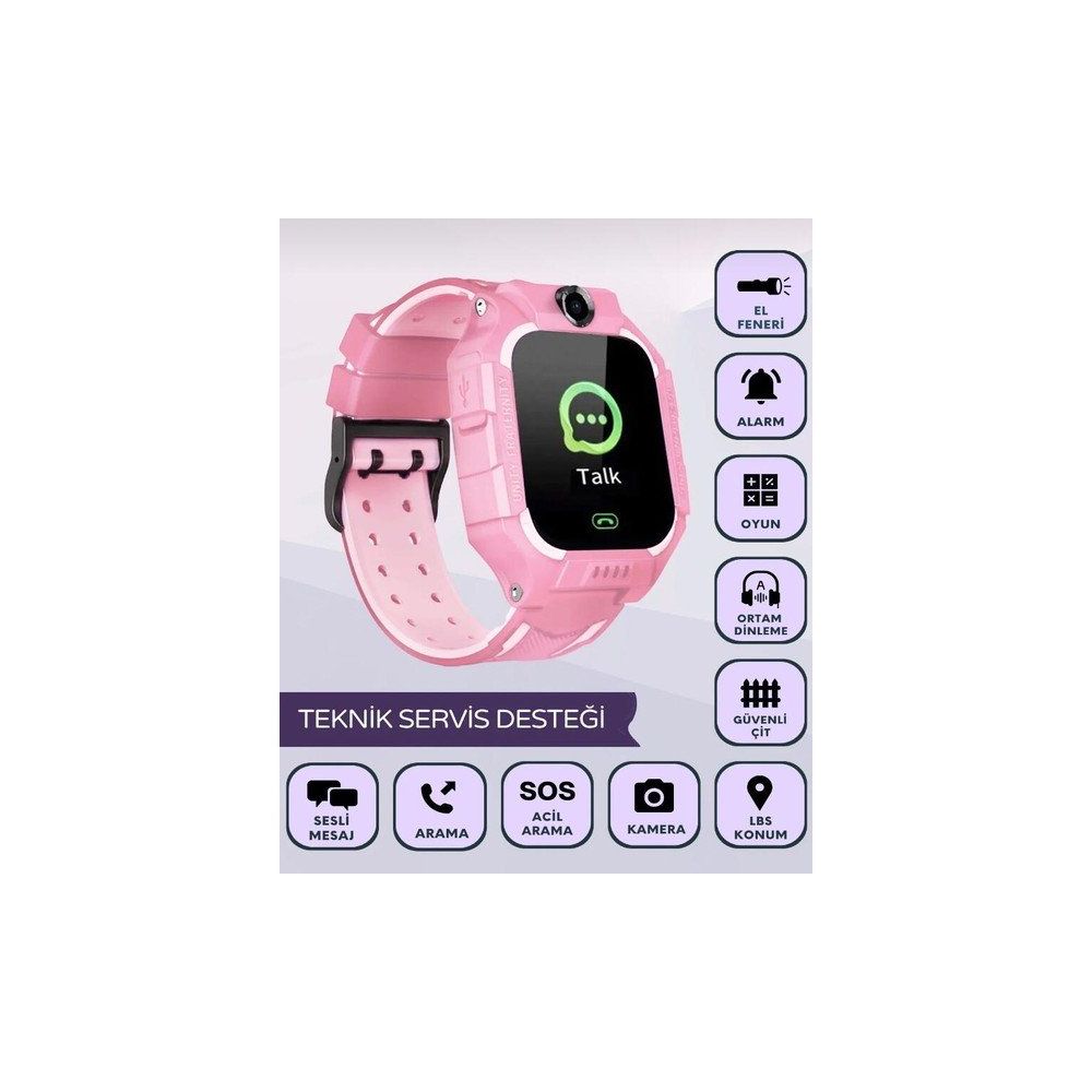 Ekmek Teknem Q19 Pembe Çocuk Akıllı Saat