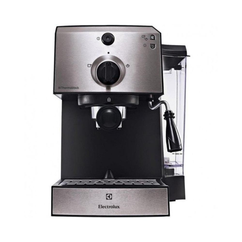 electrolux eea111 1400 w 1250 ml su hazneli 2 fincan kapasiteli cok amacli espresso cappuccino makinesi gumus