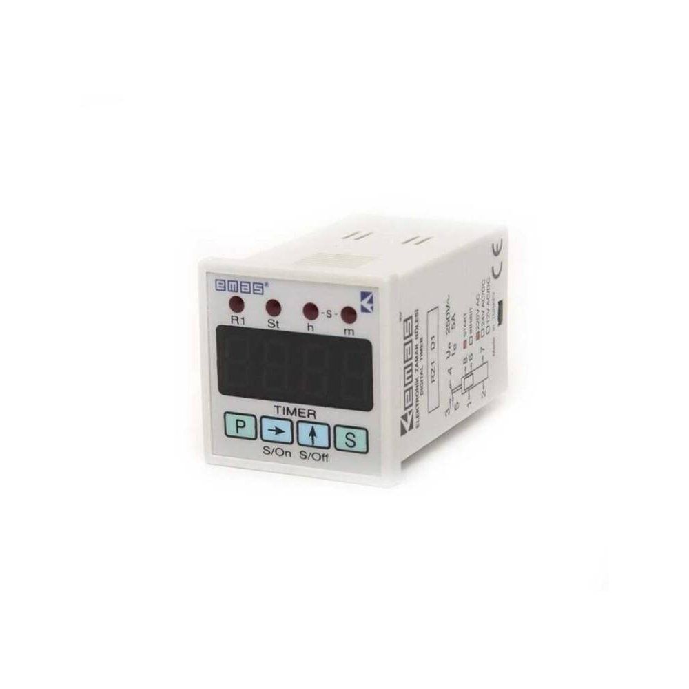 e a　① Emas RZ1D1S5 0.1SN-99S 220 AC 1 Enversör Dijital Zaman Rölesi