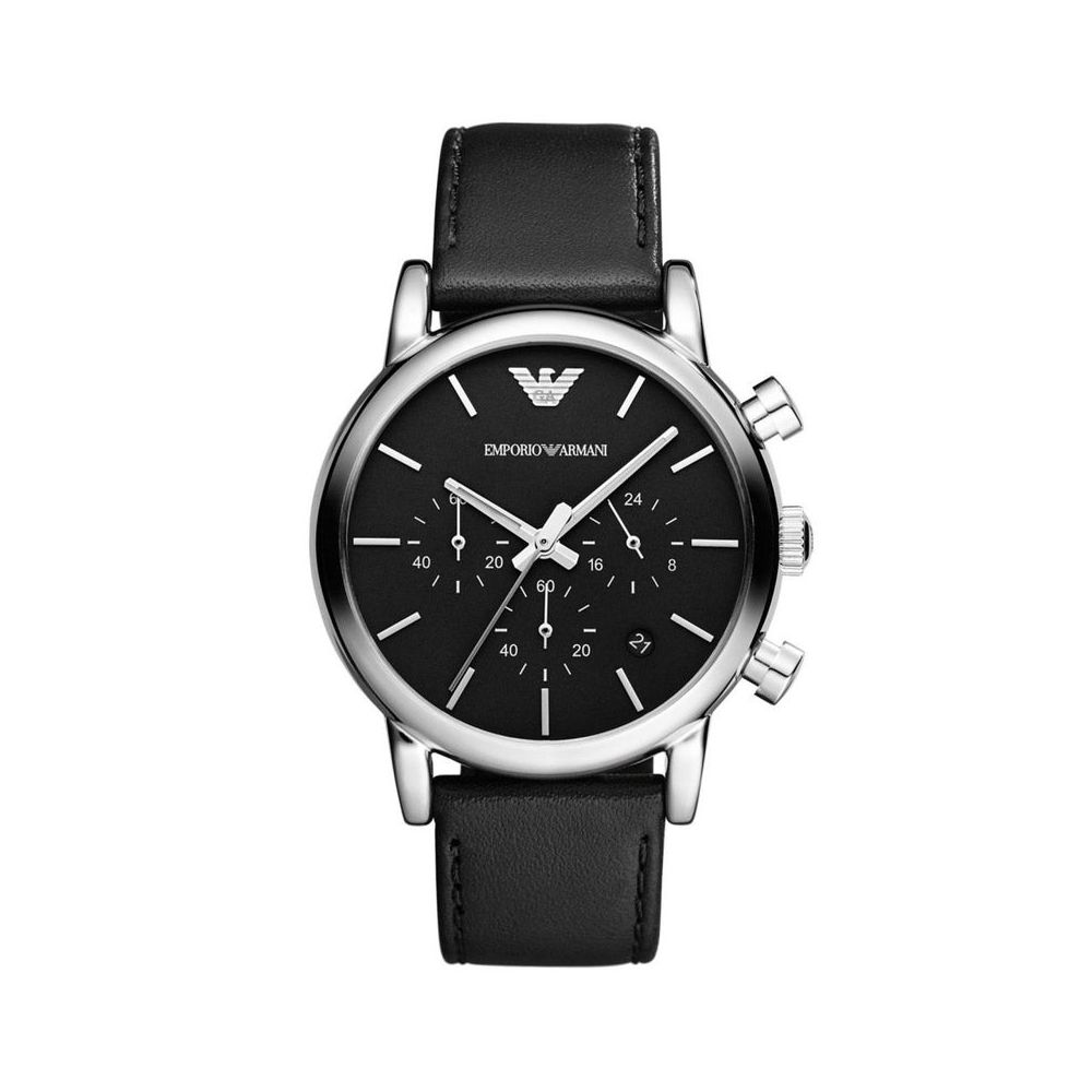 Emporio Armani Chronograph Luigi Mens Watch (AR1733) Black | WatchShop.com™