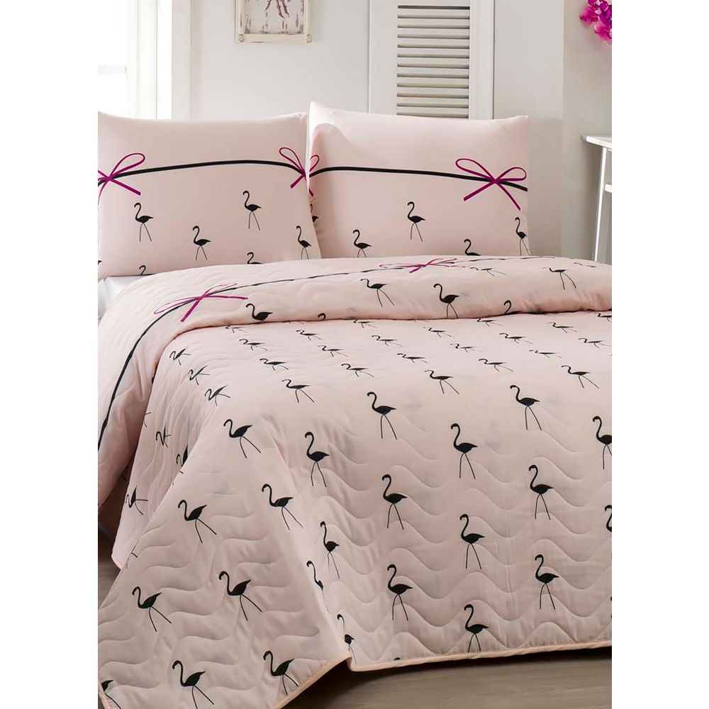 eponj home flamingo pudra cift kisilik yatak ortusu takimi fiyatlari