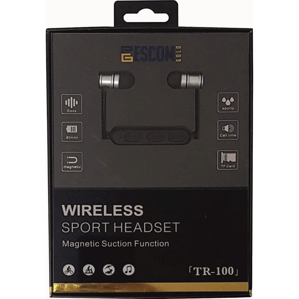 Escom TR-100 SD Kart Metal Mıknatıslı Bluetooth Kulaklık