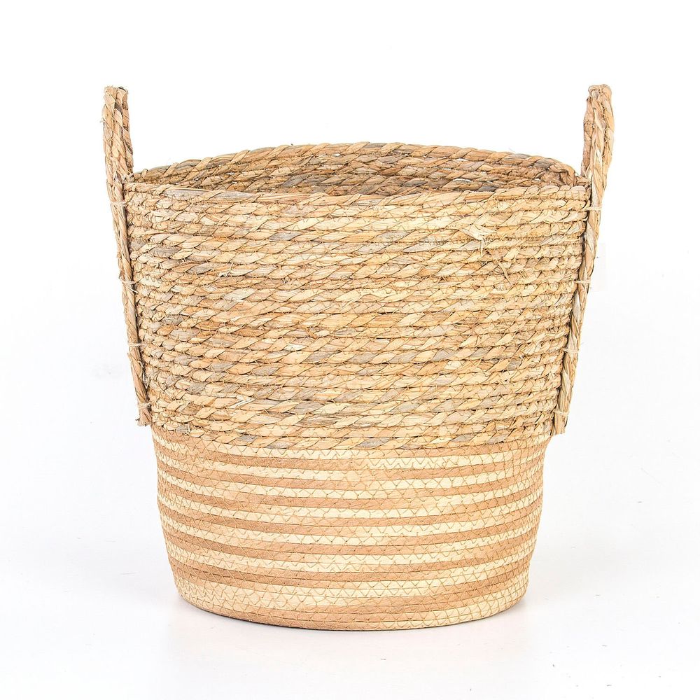 Euro Flora 35x35 cm Kulplu Yuvarlak Hasır Sepet Fiyatları