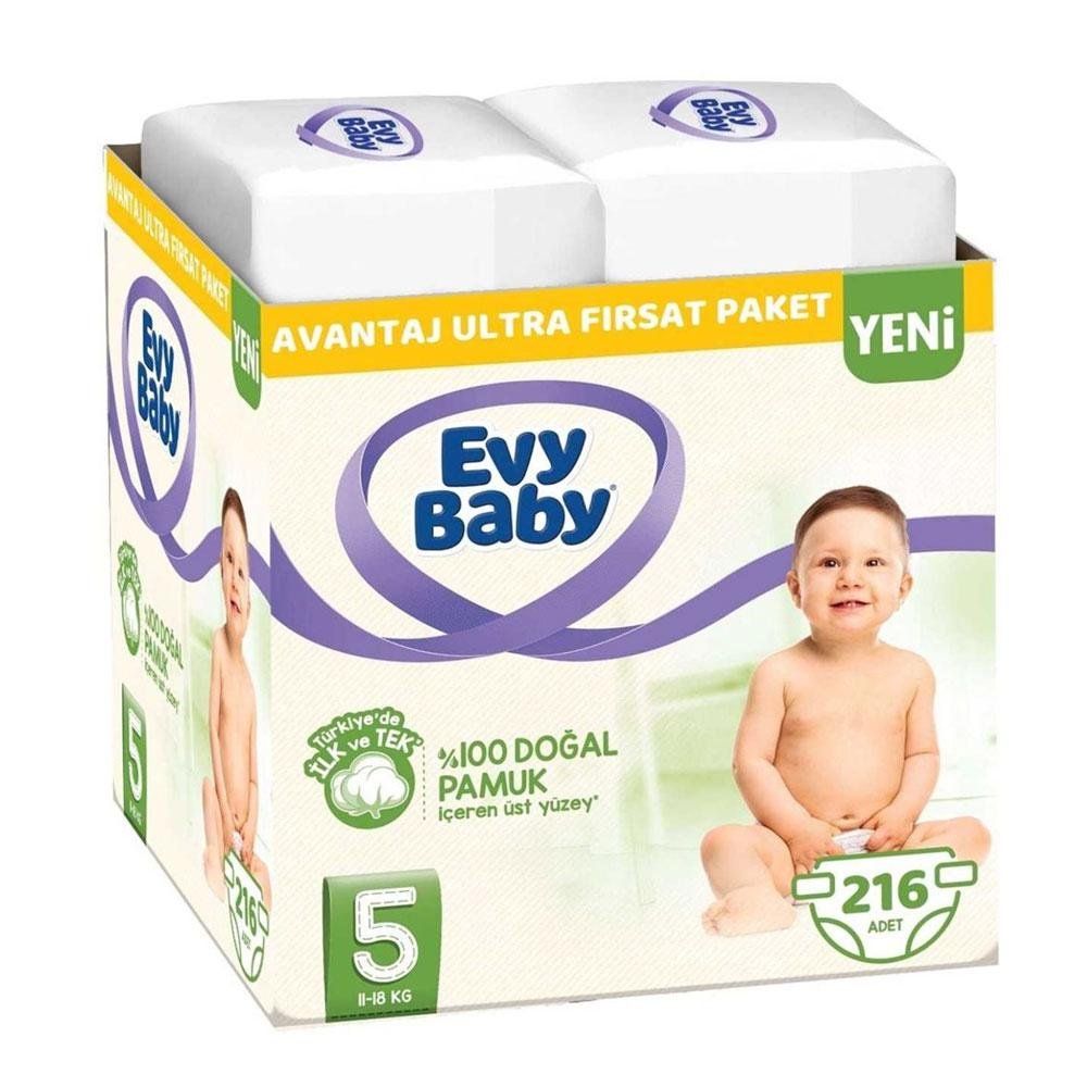 evy baby ekonomik paket no 5 junior 216 adet 12 25 kg bebek bezi modelleri fiyatlari