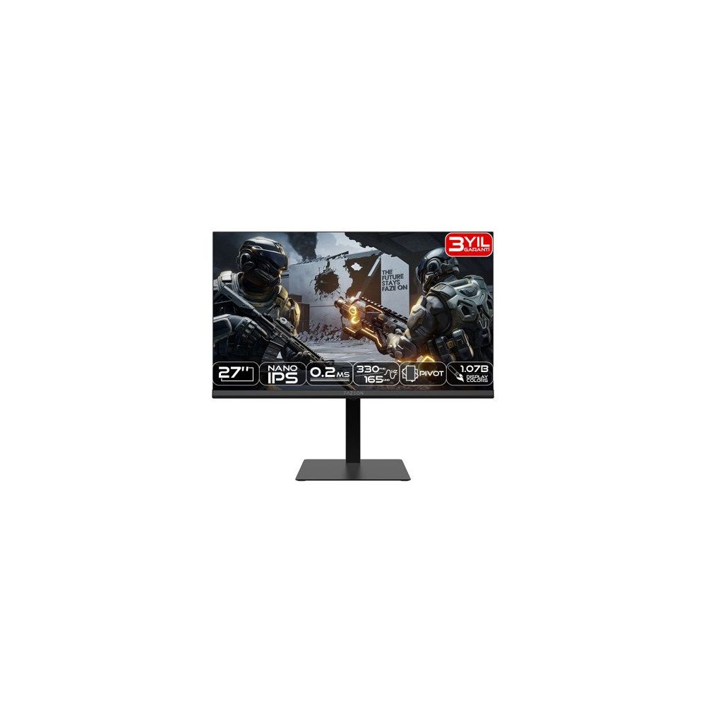Fazeon X27F330UDP 27 inç 165Hz 0.2ms Pivot Oyuncu Monitörü