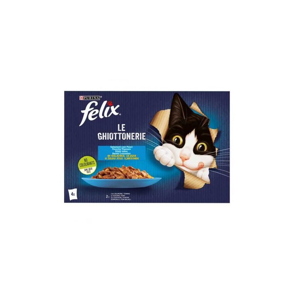 Felix Multipack Somonlu ve Ton Balıklı 4X85 gr 12'li Yetişkin Kedi