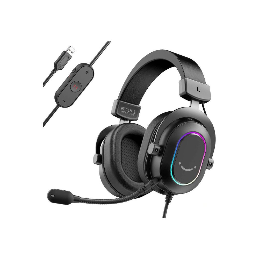 Fifine Ampligame H6 RGB 7.1 Mikrofonlu Siyah Oyuncu Kulaklığı