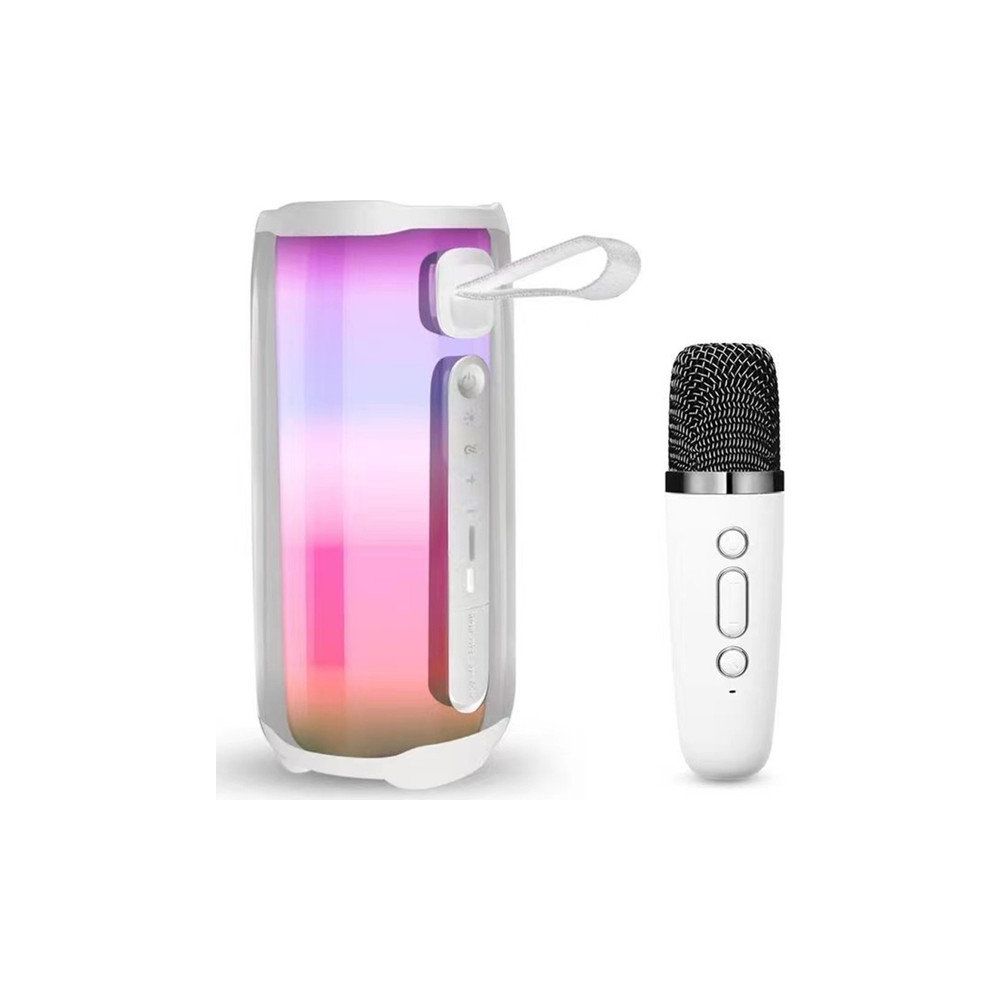 Fogy Pluse 5 Mikrofonlu RGB Kablosuz Soundbar Multimedya Beyaz Bluetooth Hoparlör
