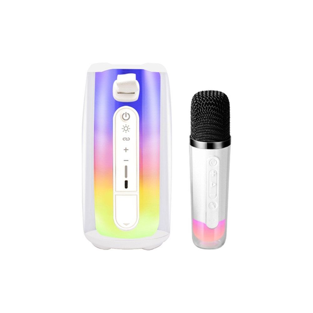Fogy Pluse 7 Mikrofonlu RGB Kablosuz Soundbar Multimedya Beyaz Bluetooth Hoparlör