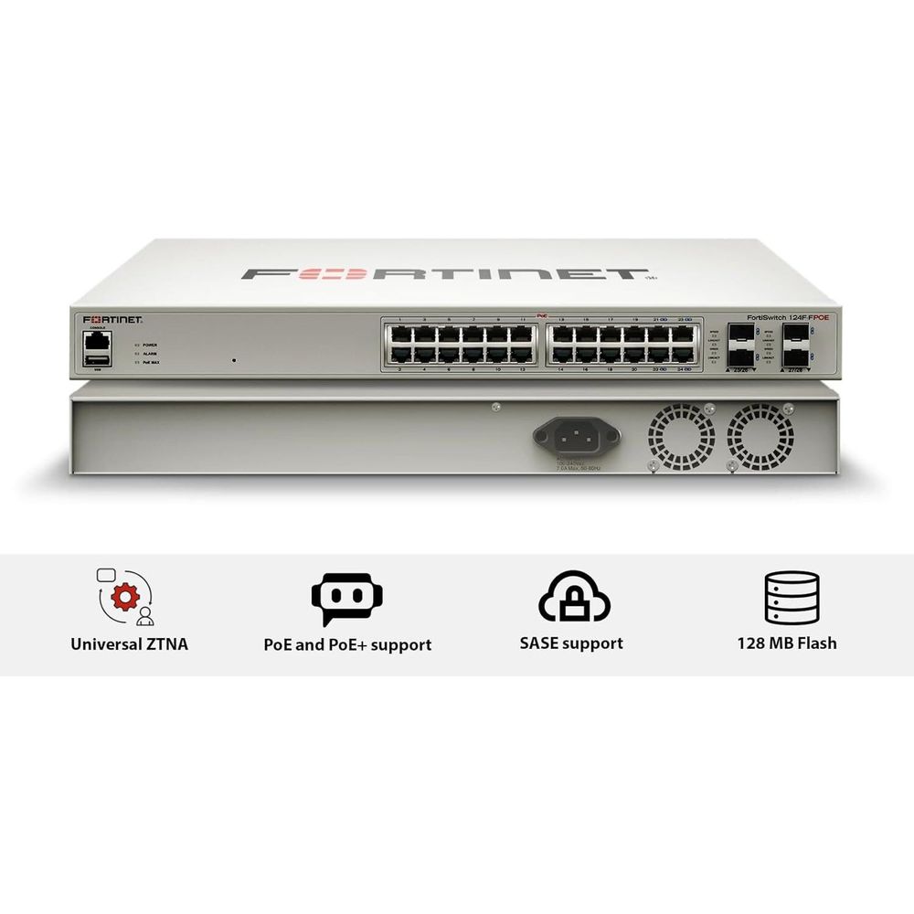 a63 Fortinet FortiSwitch 124F POE 新品未使用 FS 124F POE | Fortinet - IT Devices