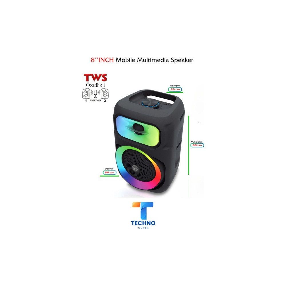 FoxPower KLN-130 8 inç Bluetooth Speaker