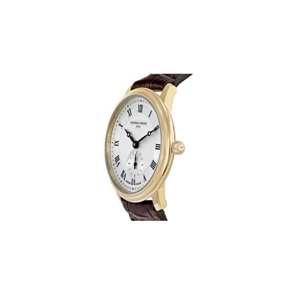 Frederique Constant Slimline Silver Dial Leather Strap Ladies Watch  Fc235m1s5