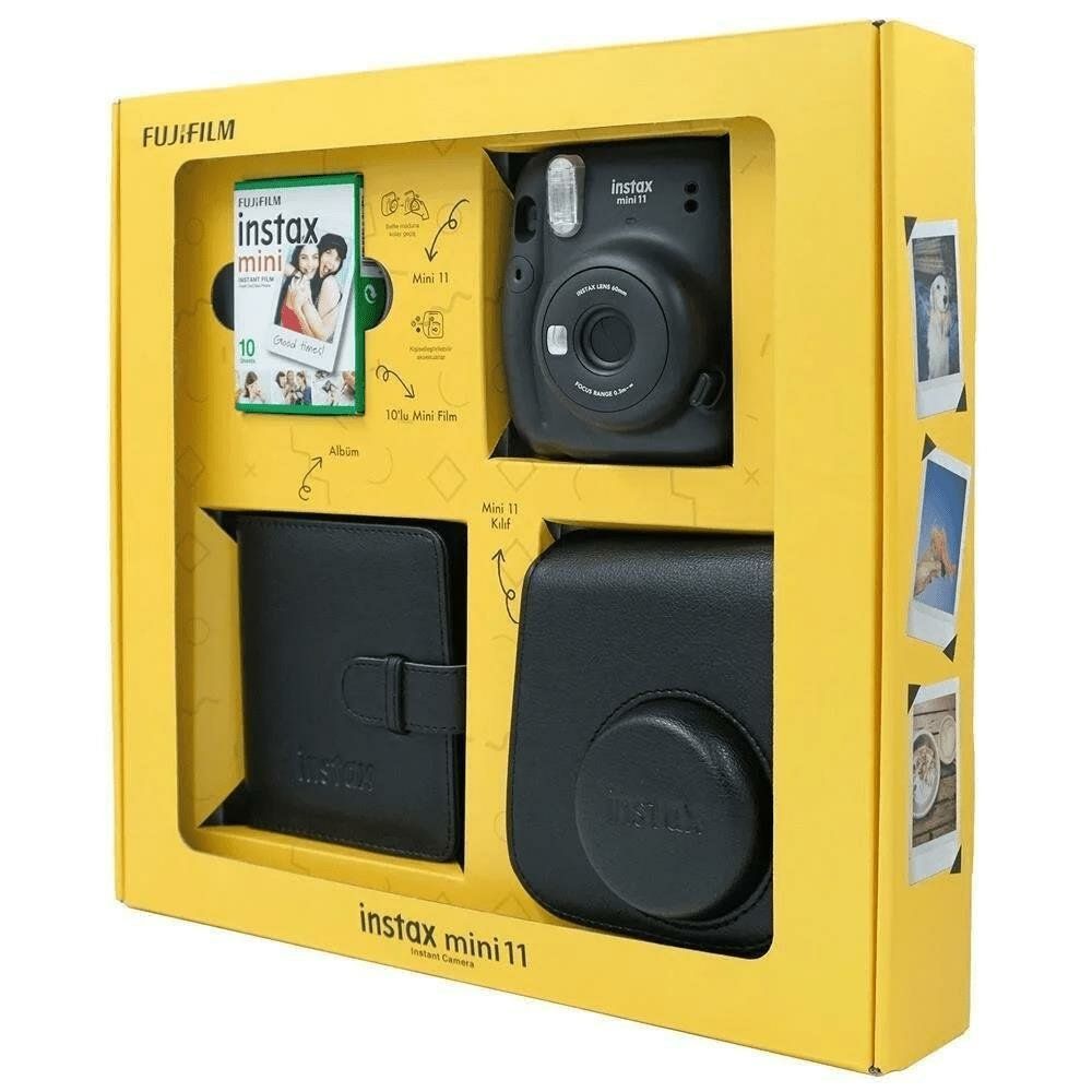 Fujifilm Instax Mini 11 Siyah Fotoğraf Makinesi Seti