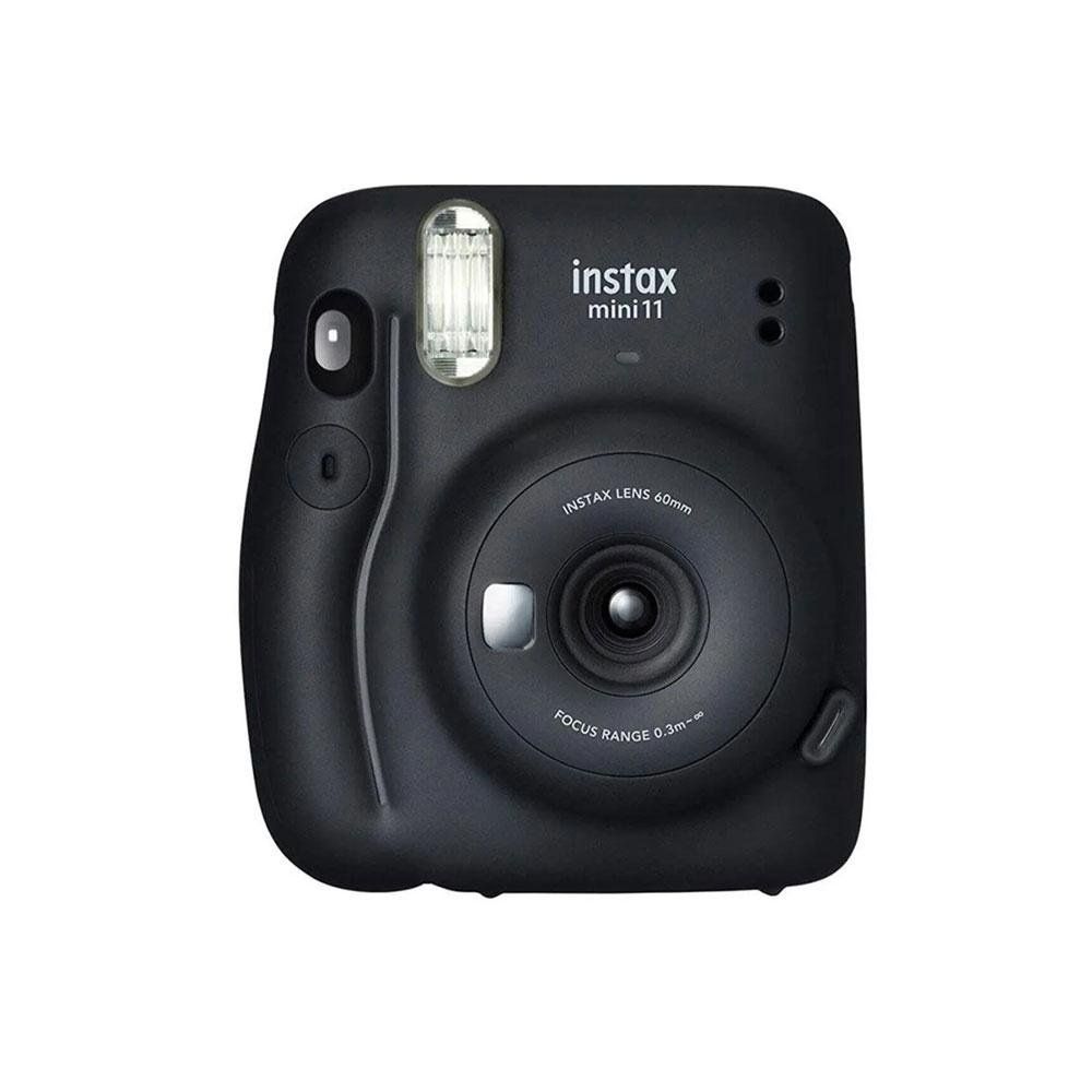 Fujifilm Instax Mini 11 Siyah Fotoğraf Makinesi ve Çiçekli Kıskaç Hediye Seti