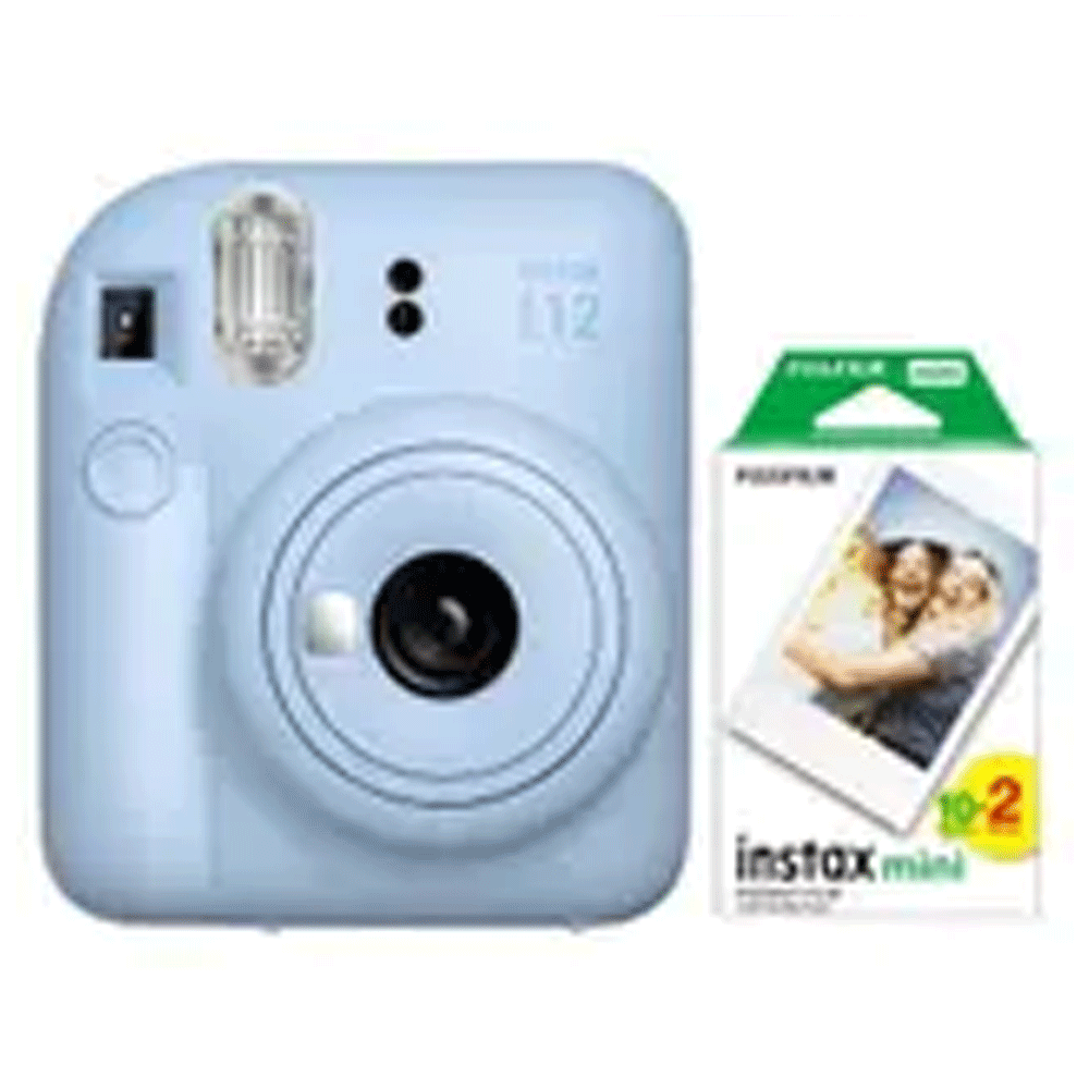 Fujifilm Instax Mini 12 Mavi Fotoğraf Makinesi ve 20'li Mini Film