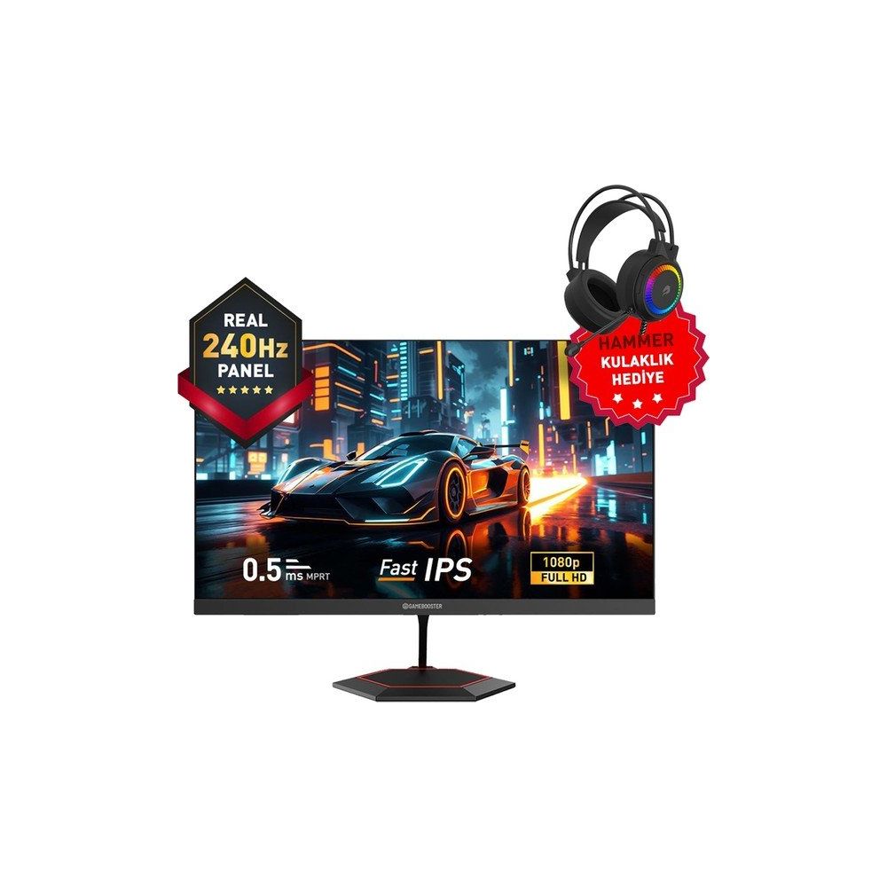 GameBooster GB-27F240FF-2 27 inç 240Hz 0.5ms Oyuncu Monitörü