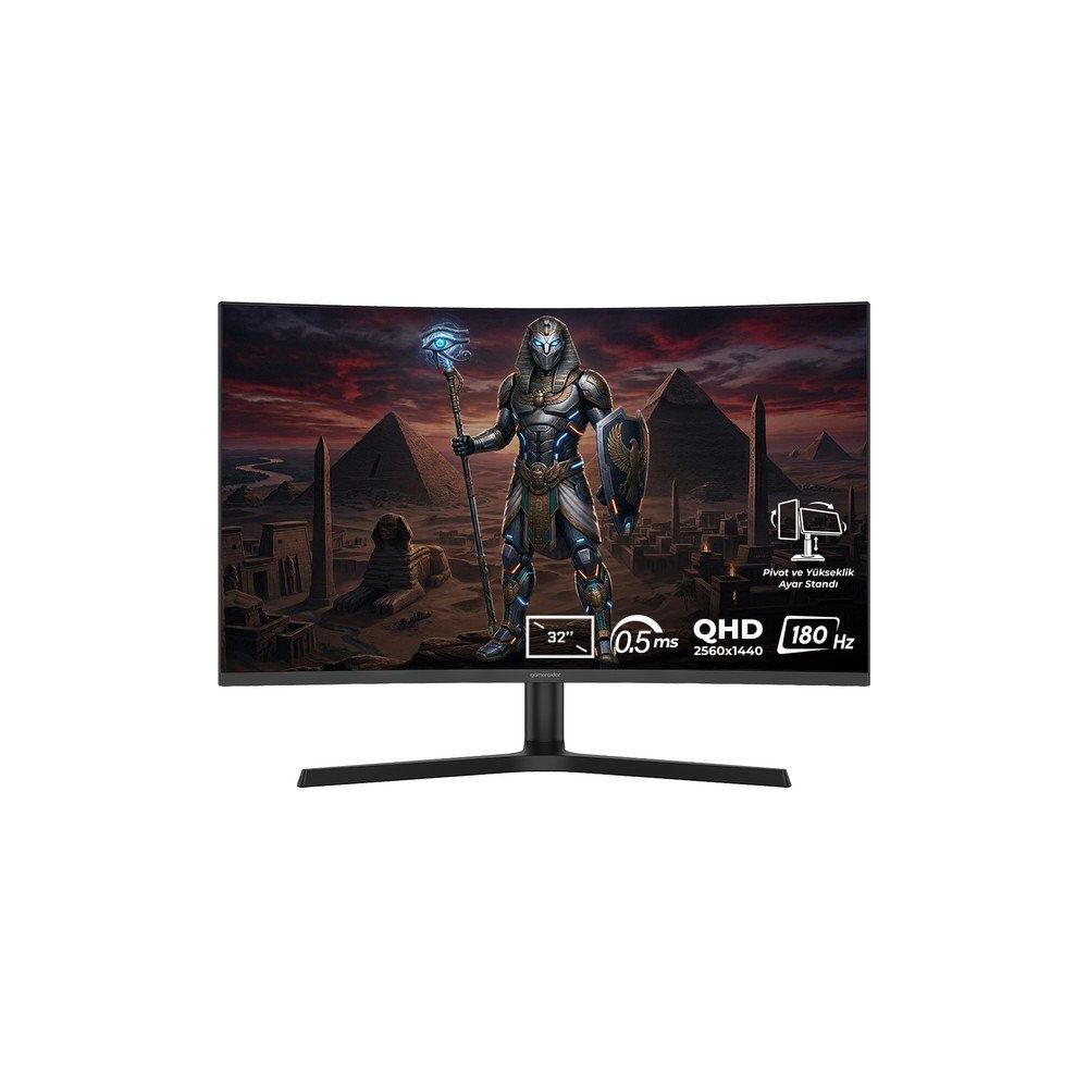 Gameraider HORUS GR32QC18V 32 inç 180Hz 0.5ms 2K QHD VA Pivot Curved Oyuncu Monitörü