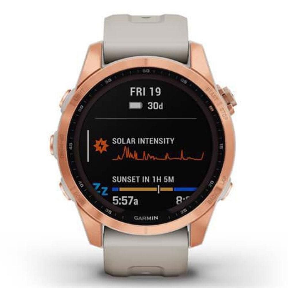 Garmin Fenix 7S Solar Rose Gold Kum Rengi Akıllı Saat