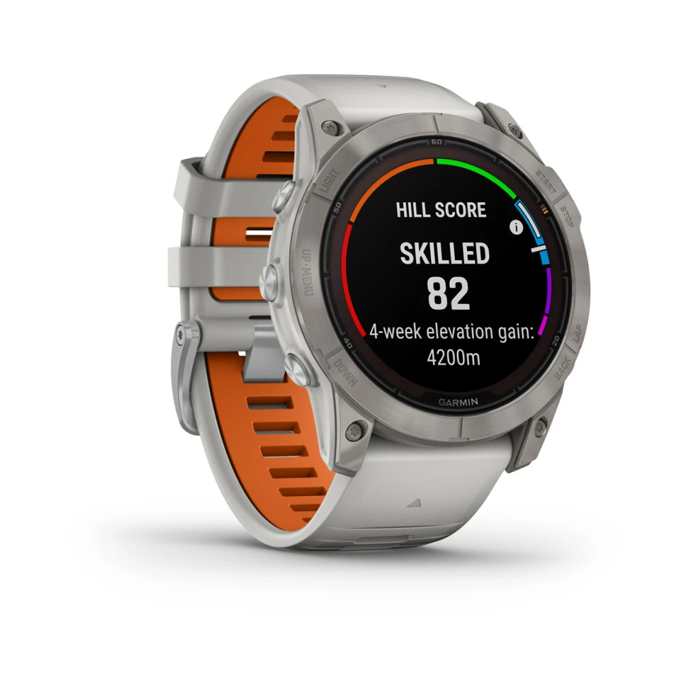 Garmin Fenix 7X Pro Sapphire Solar Edition Titanyum Beyaz Turuncu Akıllı Saat