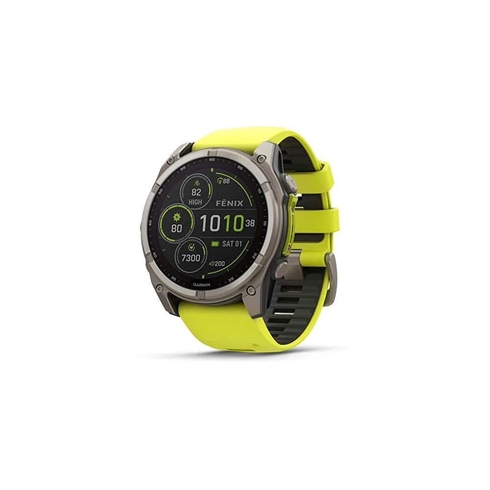 Garmin Fenix 8 51 mm Solar Sapphire Titanyum AMP Sarı Grafit Akıllı Saat