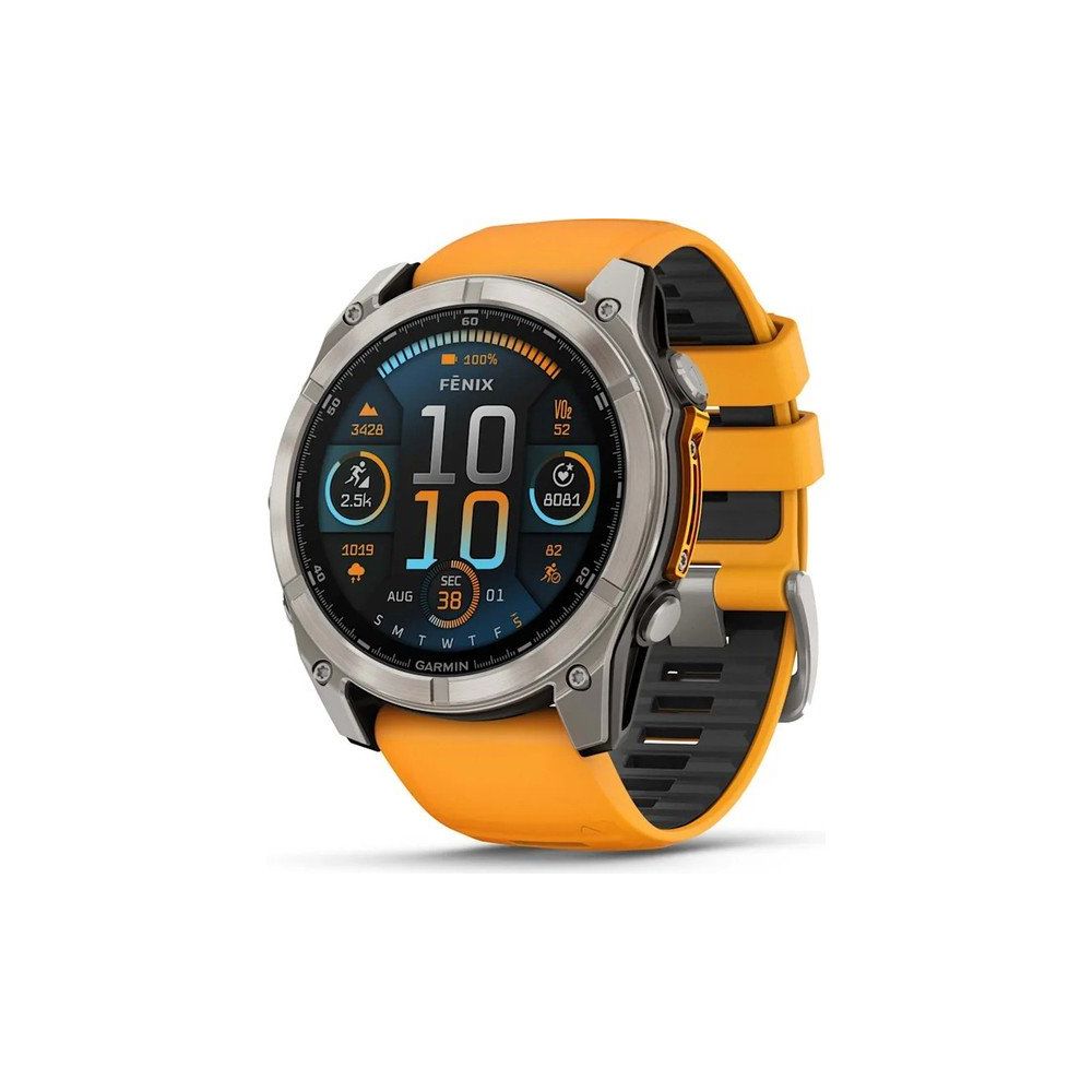 Garmin Fenix 8 Amoled Sapphire Titanyum 51 mm Turuncu Grafit Akıllı Saat