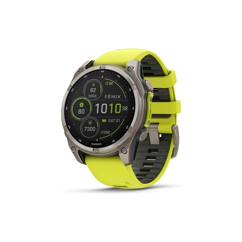 Garmin Fenix 8 Solar Sapphire Titanyum Amp Sarı Grafit 47 mm Sarı Akılı Saat