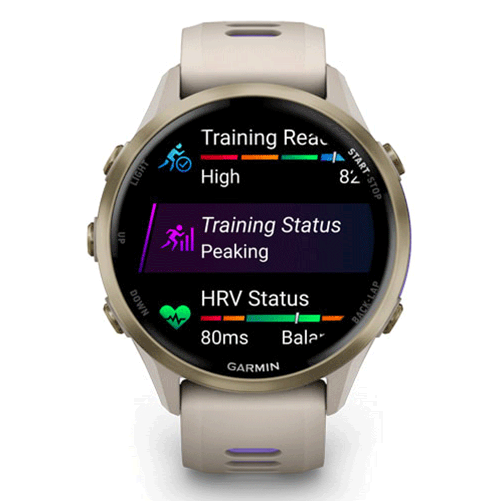 Garmin Forerunner 970 Soft Gold Titanyum Gri Akıllı Saat