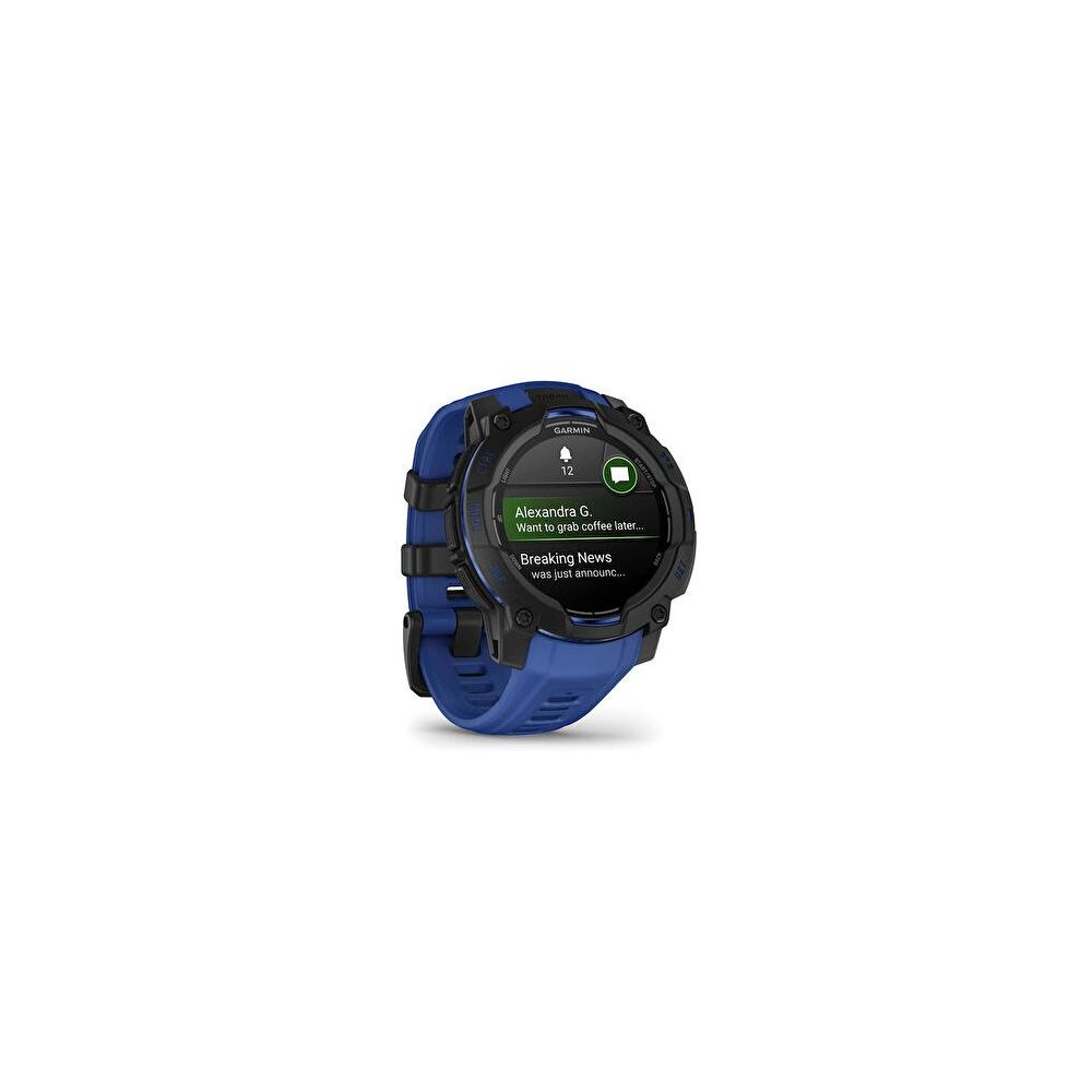 Garmin Instinct 3 45 mm Amoled Siyah Mavi Akıllı Saat