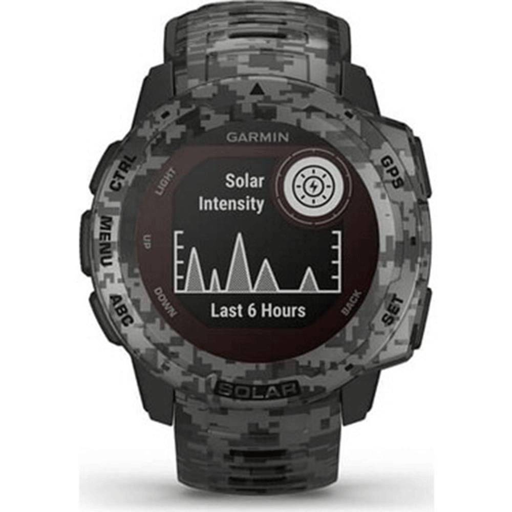 Garmin Instinct Solar Camo Kamuflaj Antrasit Akıllı Saat