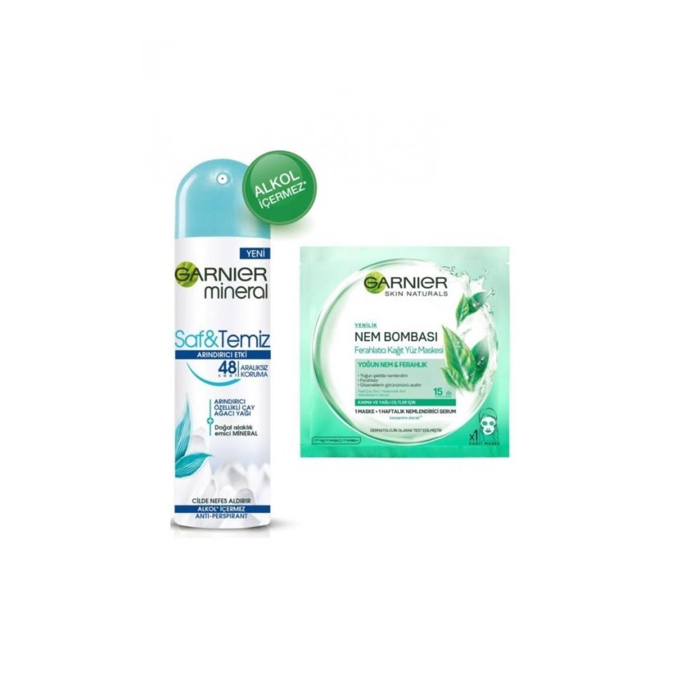 Garnier 150 ml Mineral Saf Temiz Deodorant ve Nem Bomba Maskesi Fiyatları