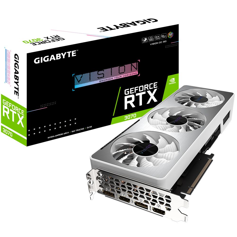 Gigabyte RTX3070 8GB VISION GV-N3070VISION OC-8GD GDDR6 256bit