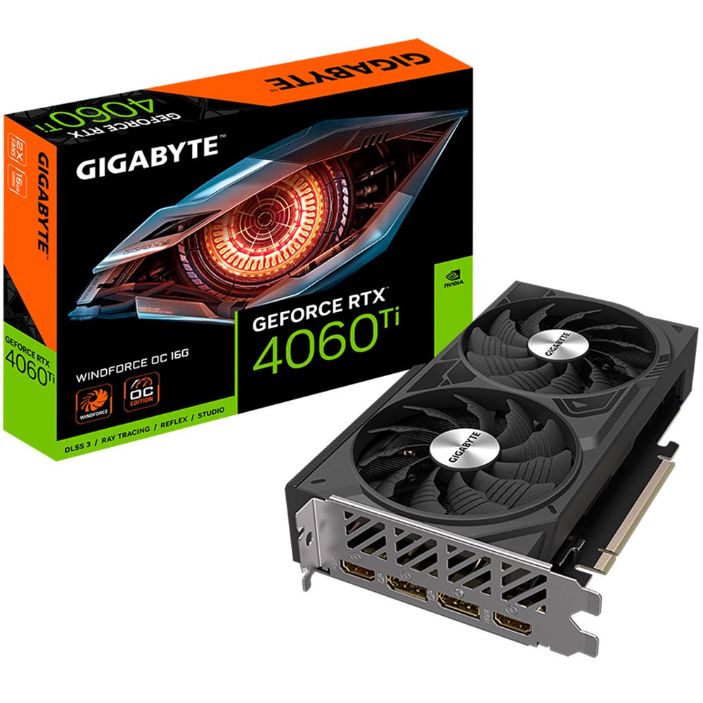 Gigabyte GeForce RTX 4060 Ti Windforce OC GV-N406TWF2OC-16GD 16GB