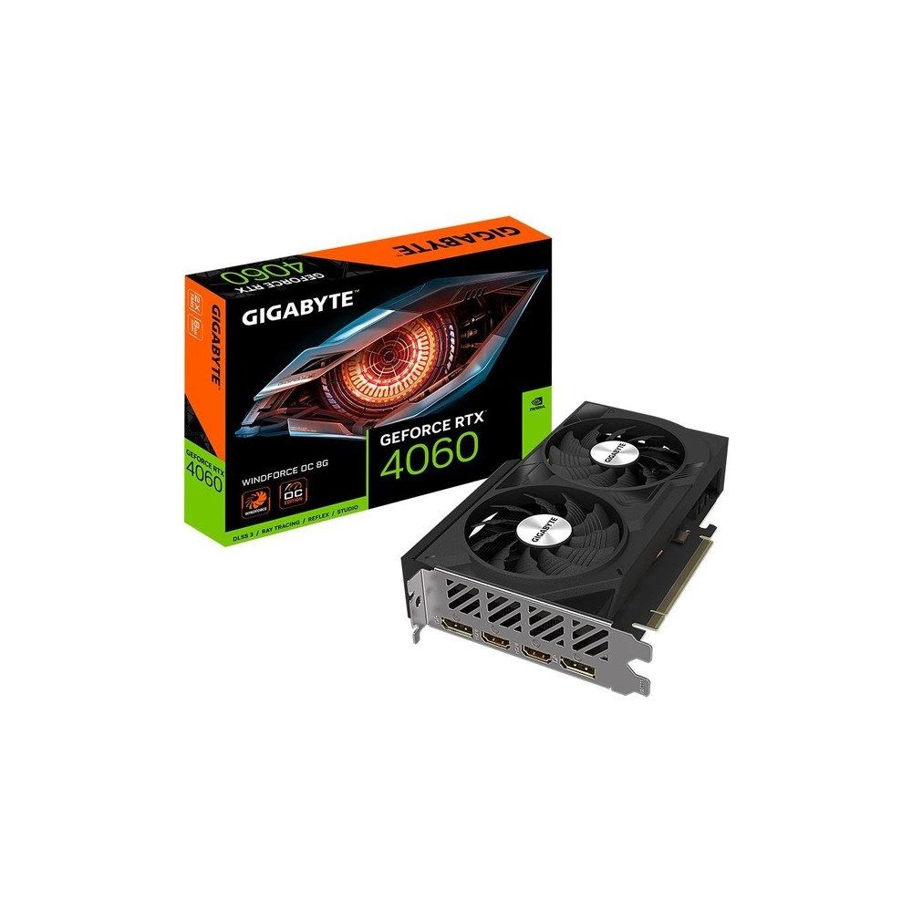 Gigabyte GeForce RTX 4060 Windforce OC GV-N4060WF2OC-8GD 8GB GDDR6