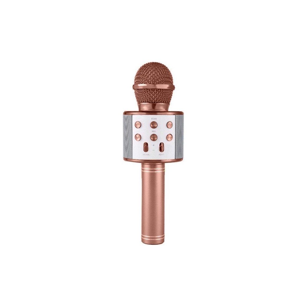 Go İthalat 4604 Karaoke Mikrofonlu Şarjlı Rose Gold Bluetooth Hoparlör