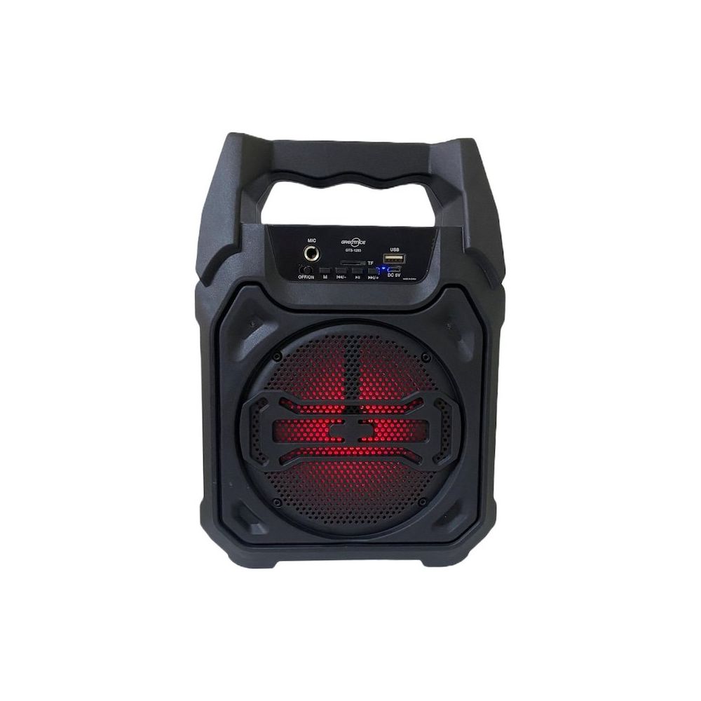 Greatnice GTS-1283 Taşınabilir RGB Ledli ve Karaoke Kablolu Mikrofonlu Bluetooth Hoparlör