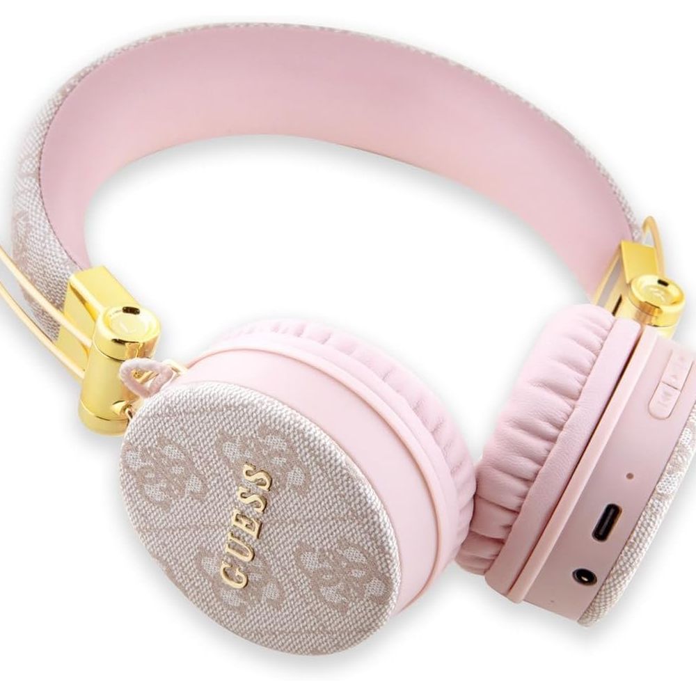 Guess Metal Logolu 4G PU Deri Bluetooth Kulaklık