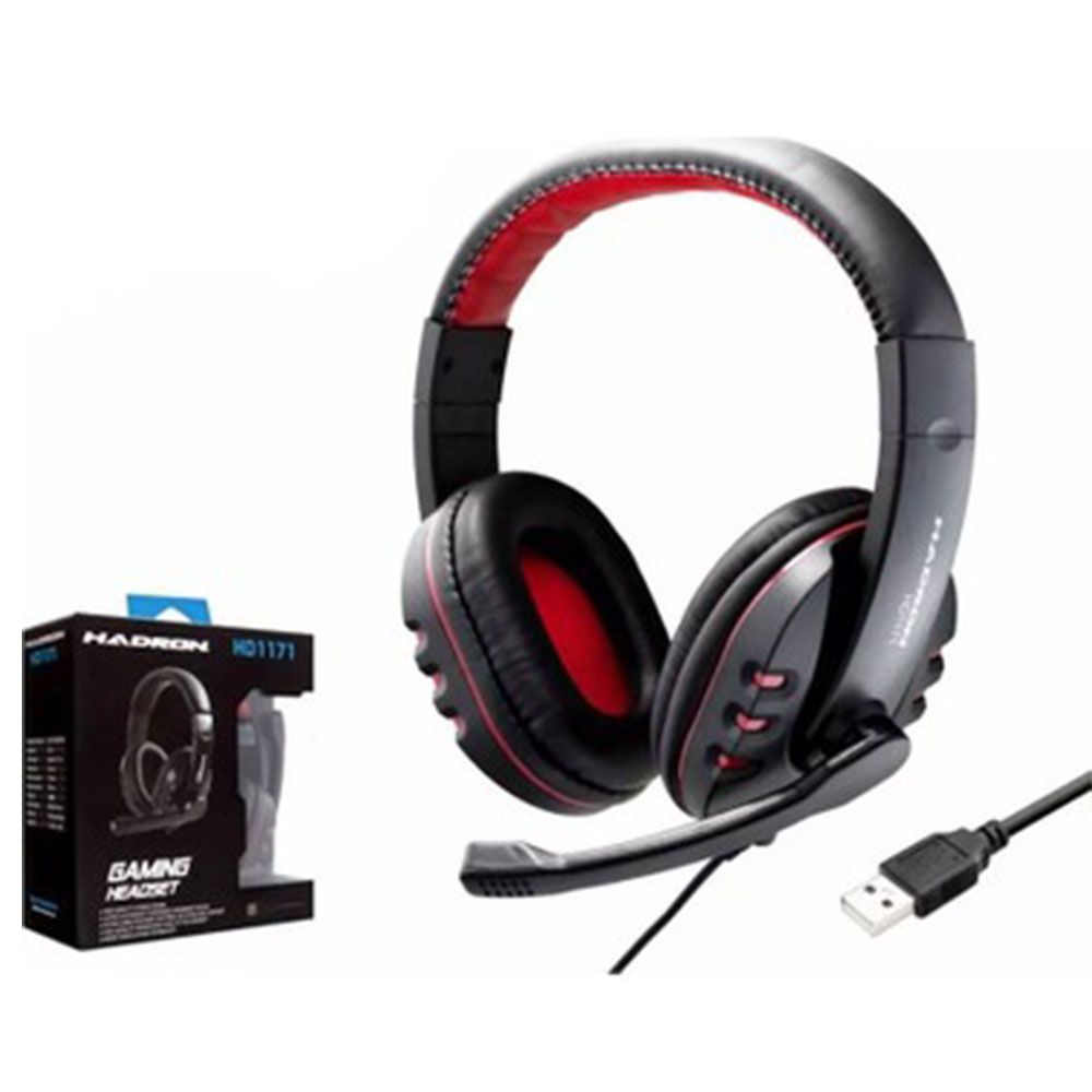 Hadron HD1171 Siyah Kırmızı USB Oyuncu Kulaklığı