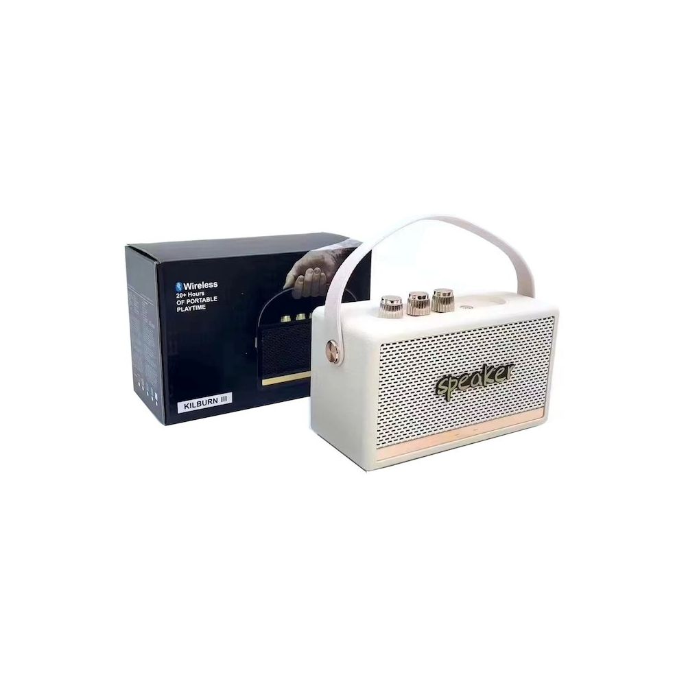 Hadron Kilburn 3 Beyaz Nostalji Bluetooth Hoparlör