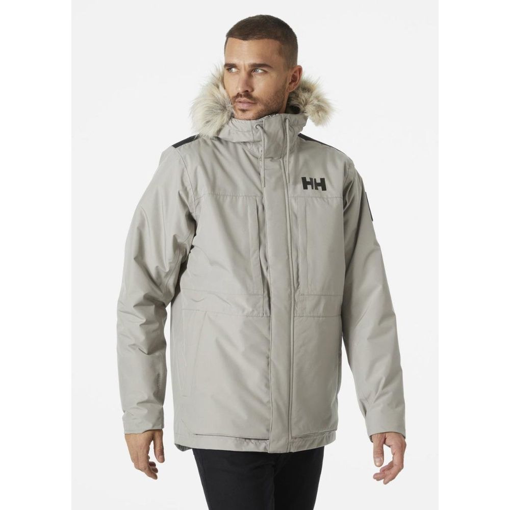 Helly Hansen Parka Coastal Erkek Gri Kapüşonlu Erkek Mont