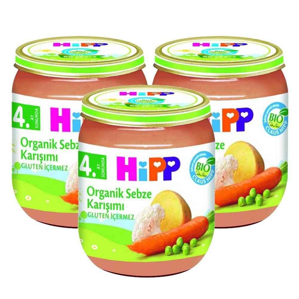 Hipp 4+ Ay 3x125 gr Organik Sebze Karışımı Kavanoz Maması Fiyatları