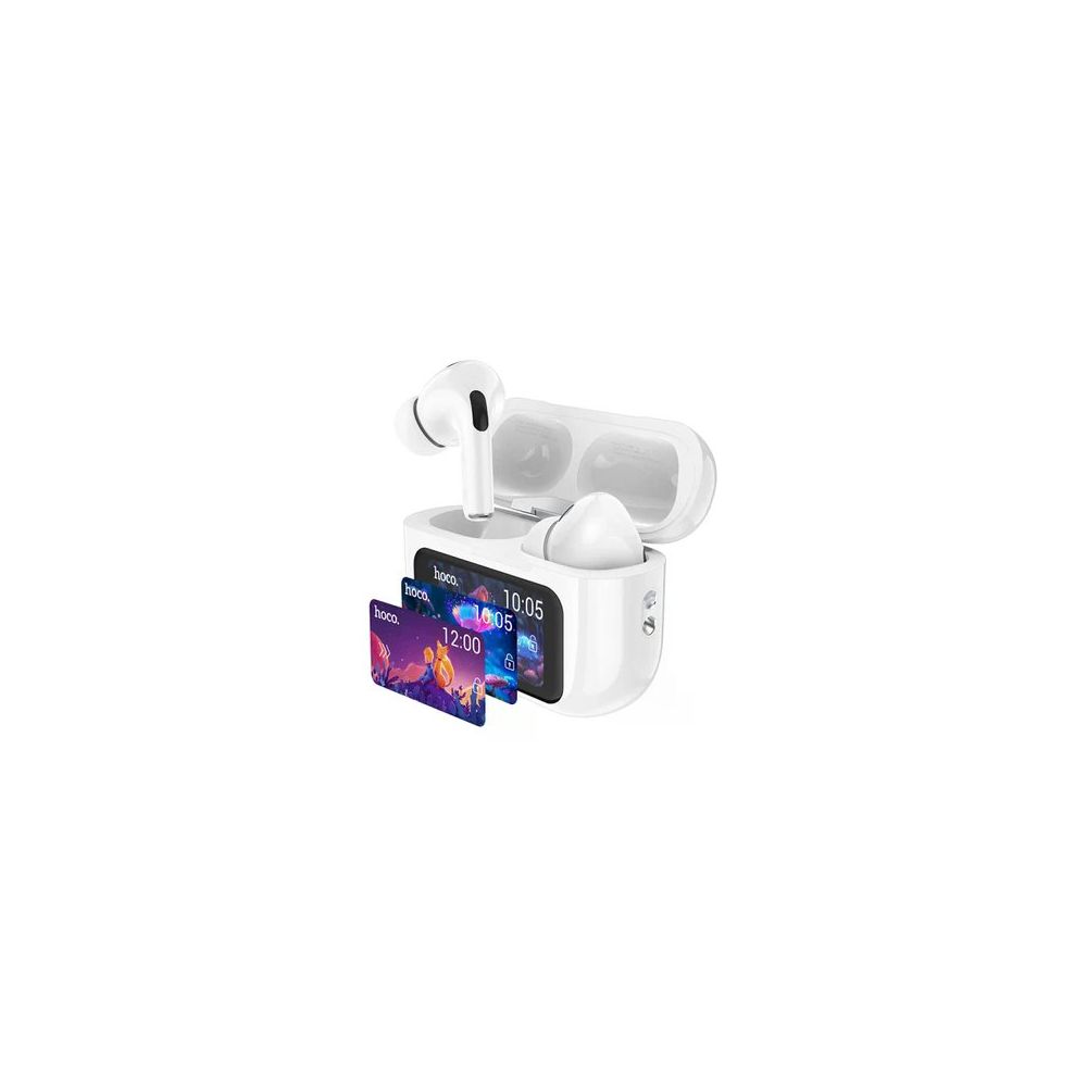 Hoco EW72 BT 5.4 Beyaz Aktif Gürültü Engelleyici Özellikli Dijital Dokunmatik Ekranlı Airpods Bluetooth Kulaklık
